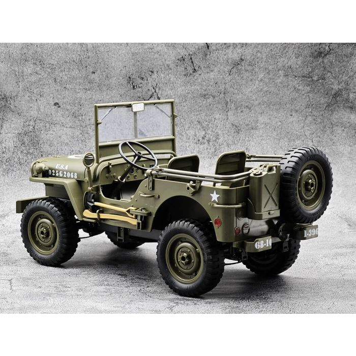 E-Zee RC 1/10 Scale Willys Jeep 4x4 RTR RC Car w/Lights & Accessories