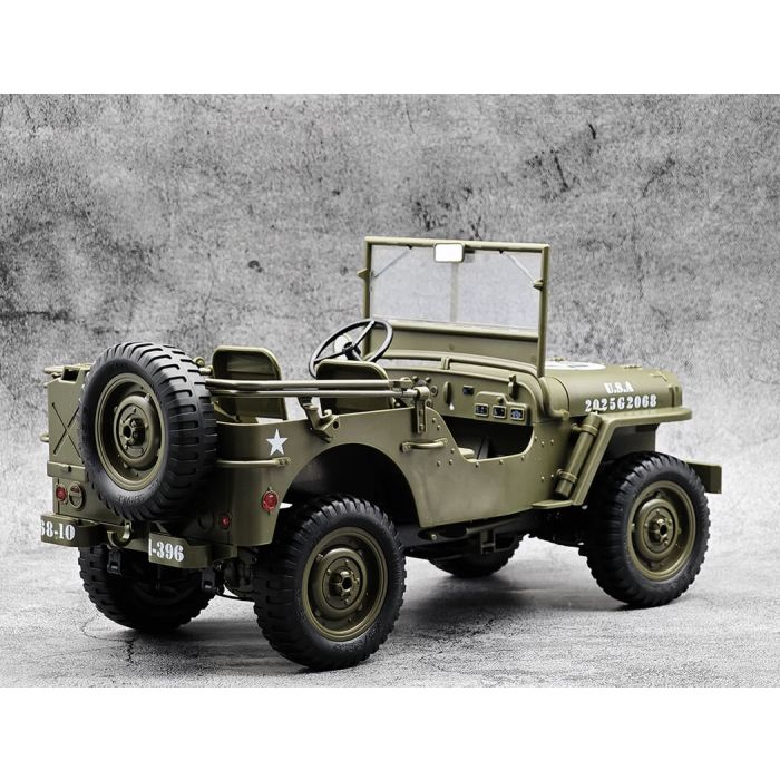 E-Zee RC 1/10 Scale Willys Jeep 4x4 RTR RC Car w/Lights & Accessories