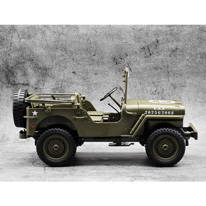E-Zee RC 1/10 Scale Willys Jeep 4x4 RTR RC Car w/Lights & Accessories