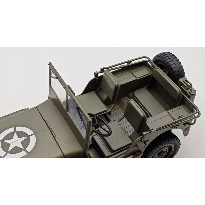 E-Zee RC 1/10 Scale Willys Jeep 4x4 RTR RC Car w/Lights & Accessories