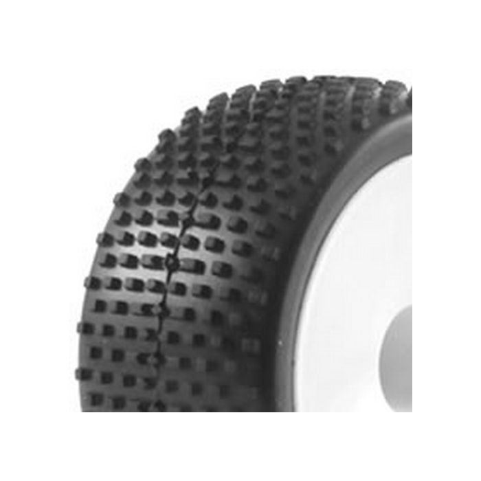 Fastrax 1/10th Mounted Buggy Tyres Lp 'Block' Rear