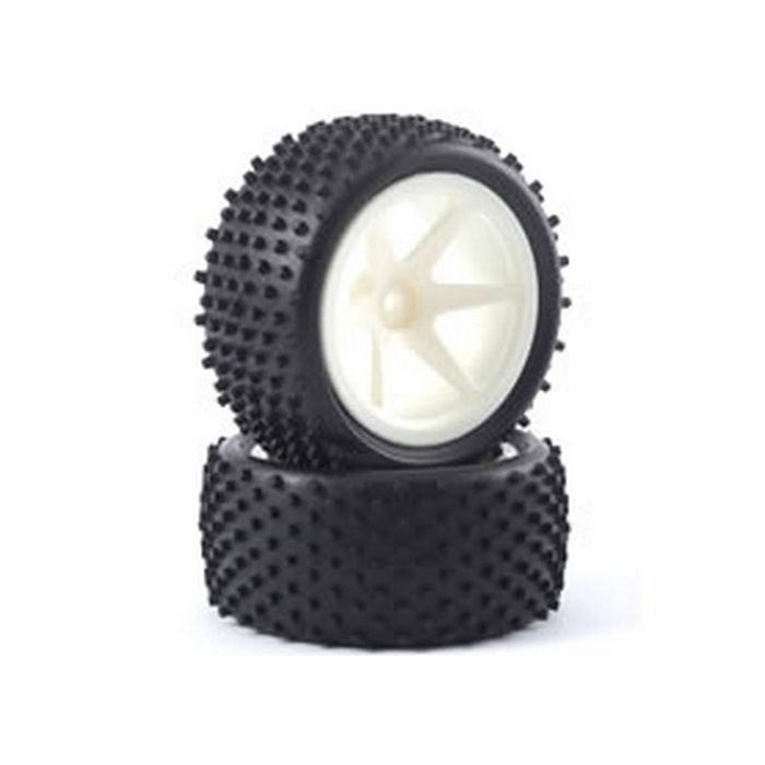 Fastrax 1/10th Mounted Buggy Tyres Lp 'Stub' Rear (Spoked)