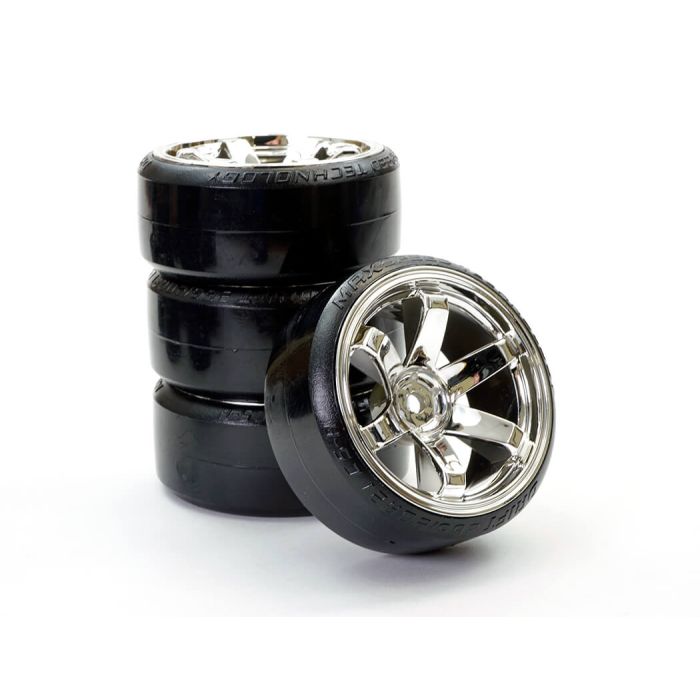 Fastrax 1/10 Street/Drift Tyre 6-Spoke Wheel (6mm Offset) - Chrome