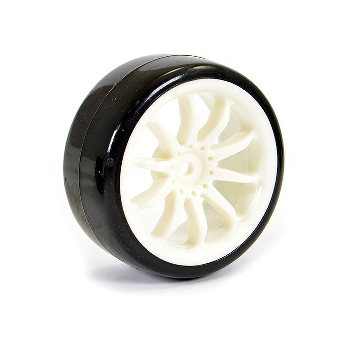 Fastrax 1/10 Street/Drift 10sp Scale Wheel & V2 Tyre White