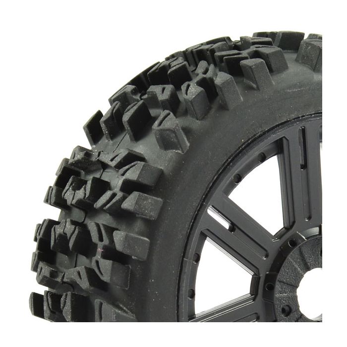 FASTRAX 1:8 MAZE BLOCK MOUNTED ON 8-SPOKE BLACK (PR)