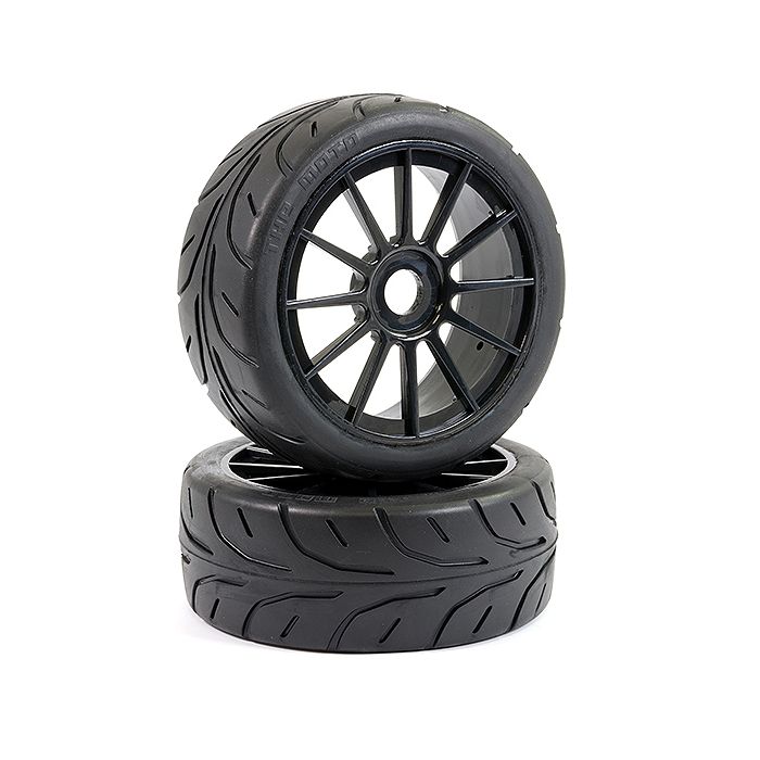 Fastrax 1:8 Arrow Tread Mounted On 12-Spoke Black (Pr)