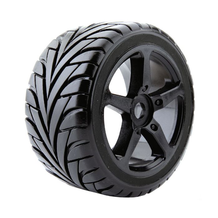 FASTRAX 1:8 TRUGGY EAGLE MTD ON 5-SPOKE BLACK 0 OFFSET(PR)