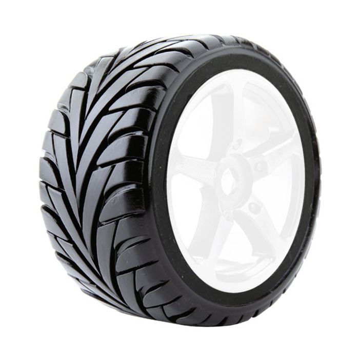 FASTRAX 1:8 TRUGGY EAGLE MTD ON 5-SPOKE WHITE 0 OFFSET(PR)