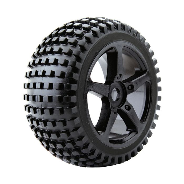 FASTRAX 1:8 TRUGGY ROCK MTD ON 5-SPOKE BLACK 0 OFFSET(PR)