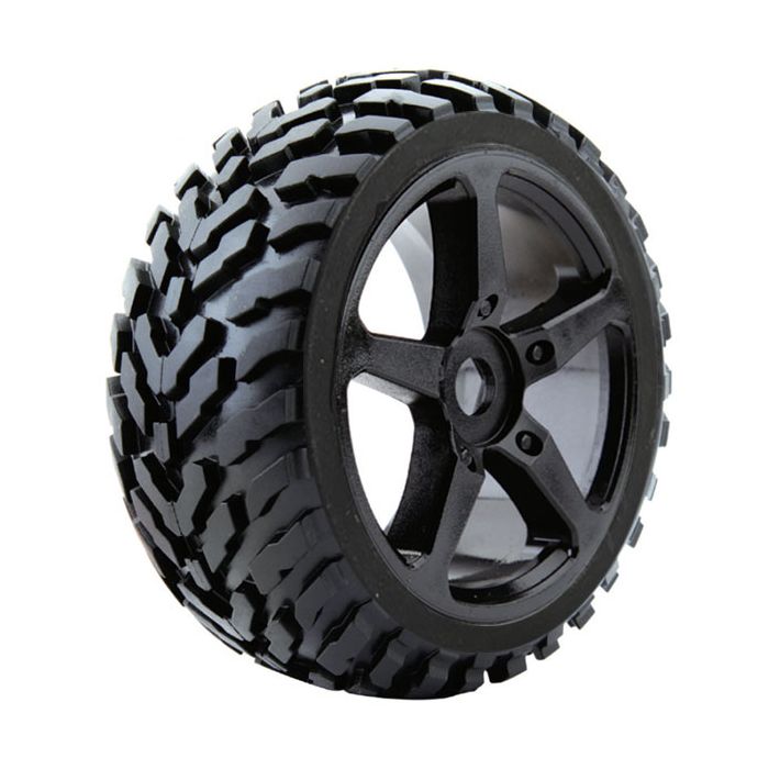 FASTRAX 1:8 TRUGGY ARROW MTD ON 5-SPOKE BLACK 0 OFFSET(PR)