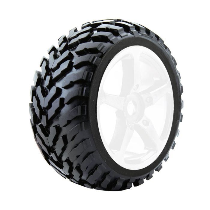 FASTRAX 1:8 TRUGGY ARROW MTD ON 5-SPOKE WHITE 0 OFFSET(PR)