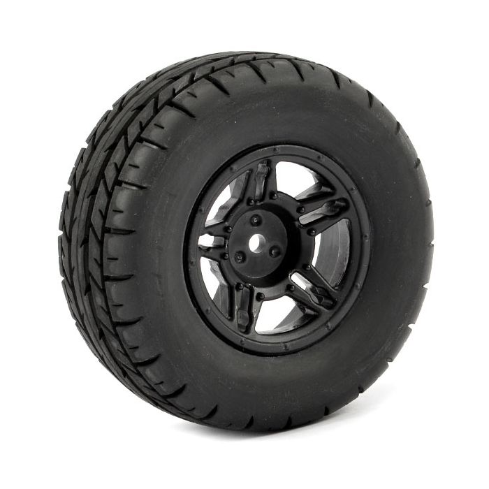 FASTRAX 1:10 SC EAGLE MOUNTED 5-SPOKE BLACK (SLASH RR/BLITZ)
