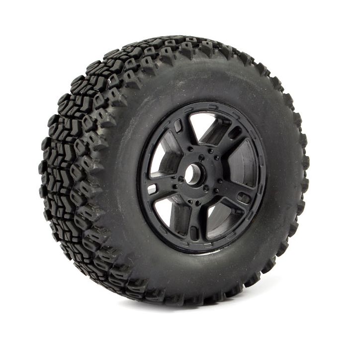 FASTRAX 1:10 SC ZIGZAG MOUNTED 5-SPOKE BLACK (SLASH FR) (PR)
