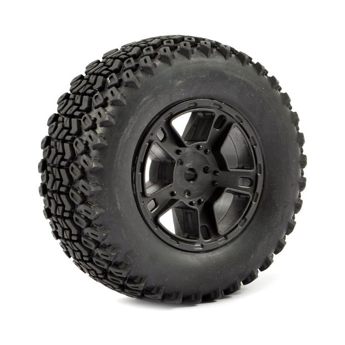 FASTRAX 1:10 SC ZIGZAG MOUNTED 5-SPOKE BLACK (SLASH RR/BLITZ)
