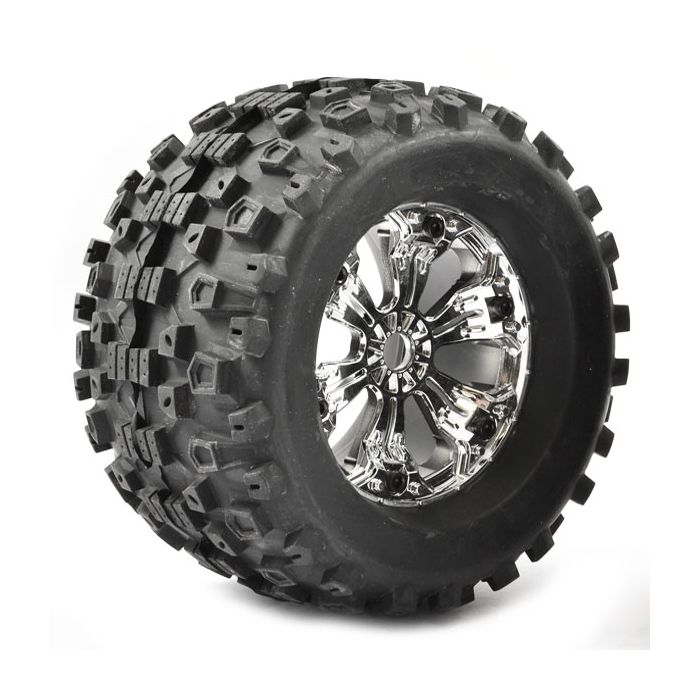FASTRAX 1:8 MT STINGER MOUNTED 6-SPOKE CHROME 1/2"OFFSET(PR)