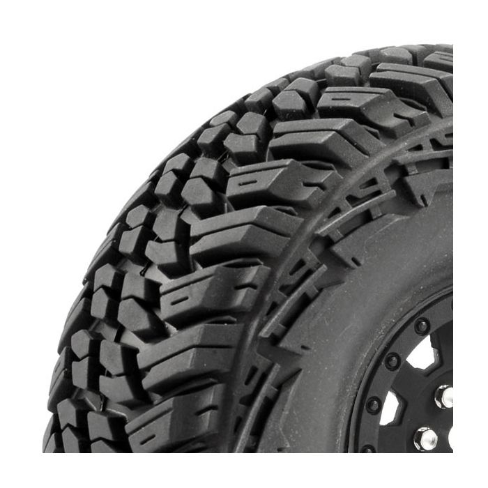 FASTRAX 1:10 CRAWLER SLINGER 1.9 MOUNTED SCALE WHEEL BLACK