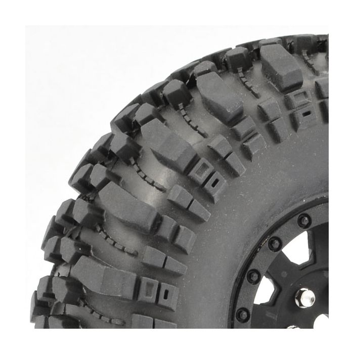 FASTRAX 1:10 CRAWLER ROCKO 1.9 MOUNTED SCALE WHEEL BLACK