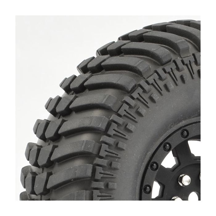 FASTRAX 1:10 CRAWLER PASO 1.9 MOUNTED SCALE WHEEL BLACK