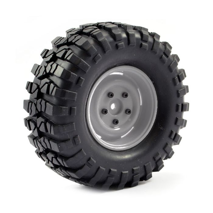 FASTRAX 1:10 CRAWLER SAWBLOCK 1.9 SCALE WHEEL 108MM TYRE (GREY)