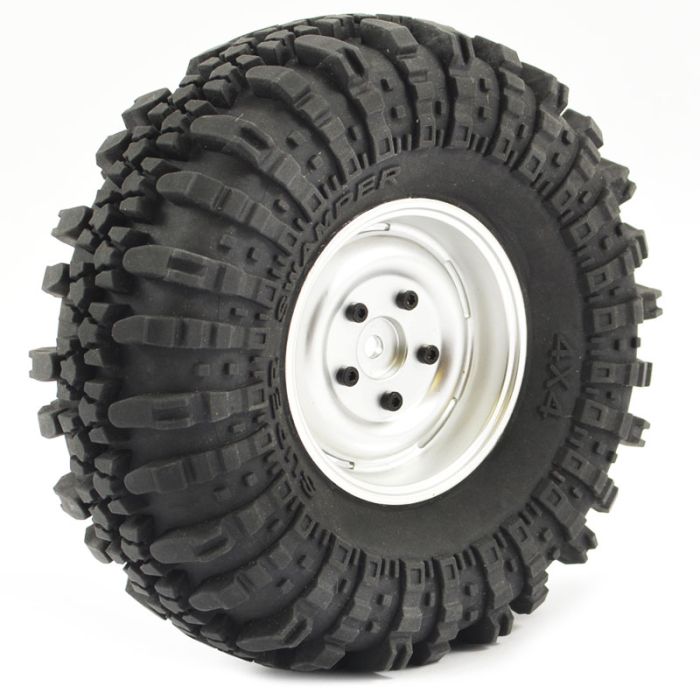 FASTRAX 1:10 CRAWLER SWAMPER 1.9 SCALE WHEEL 118MM TYRE (SILVER)