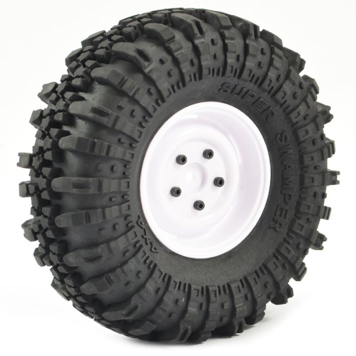 FASTRAX 1:10 CRAWLER SWAMPER 1.9 SCALE WHEEL 118MM TYRE (WHITE)