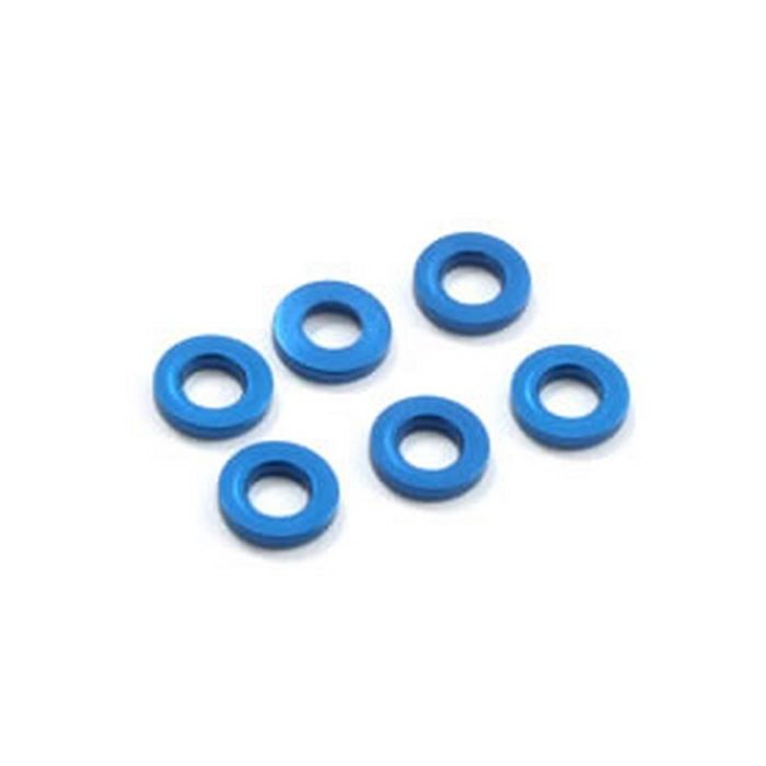 Fastrax M3 Flat Washer Blue 2.5mm (6)