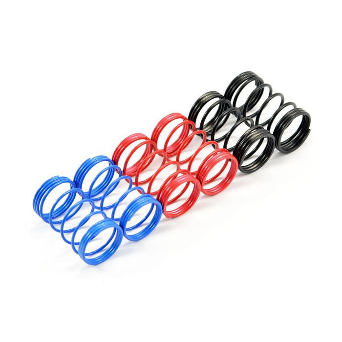 FASTRAX 1/10TH 55mm SPRING SET SOFT/BLUE,MED/RED,HARD/BLACK