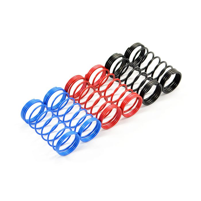 FASTRAX 1/10TH 75mm SPRING SET SOFT/BLUE,MED/RED,HARD/BLACK