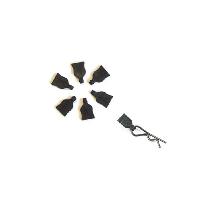 Fastrax Rubber Pull Tabs for RC Cars (6pcs) - Easy Removal Of Body Clips! FAST206-1