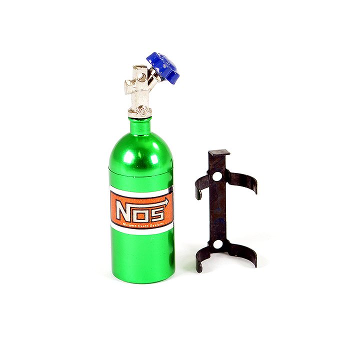 Fastrax RC Scale Model Car Aluminium NOS Nitrous Bottle & Mount - Green