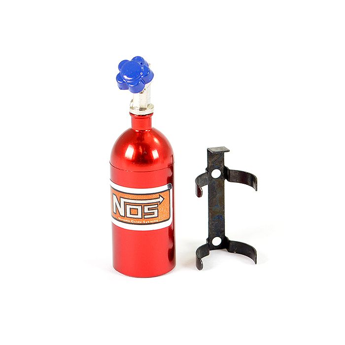 Fastrax RC Scale Model Car Aluminium NOS Nitrous Bottle & Mount - Red