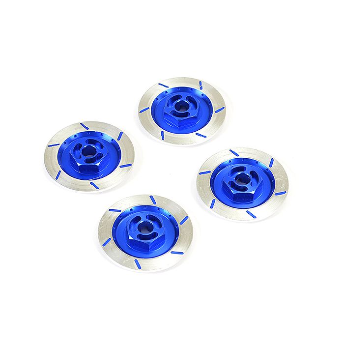 Fastrax RC Scale Model Car Aluminium Disc Brake W/Wheel Hex (4pc) - Blue