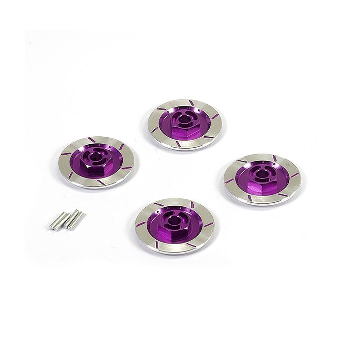 Fastrax RC Scale Model Car Aluminium Disc Brake W/Wheel Hex (4pc) - Purple