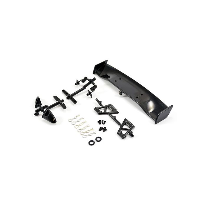 Fastrax RC 1/10 Scale Model Car Touring/Drift Wing & Mirror Set