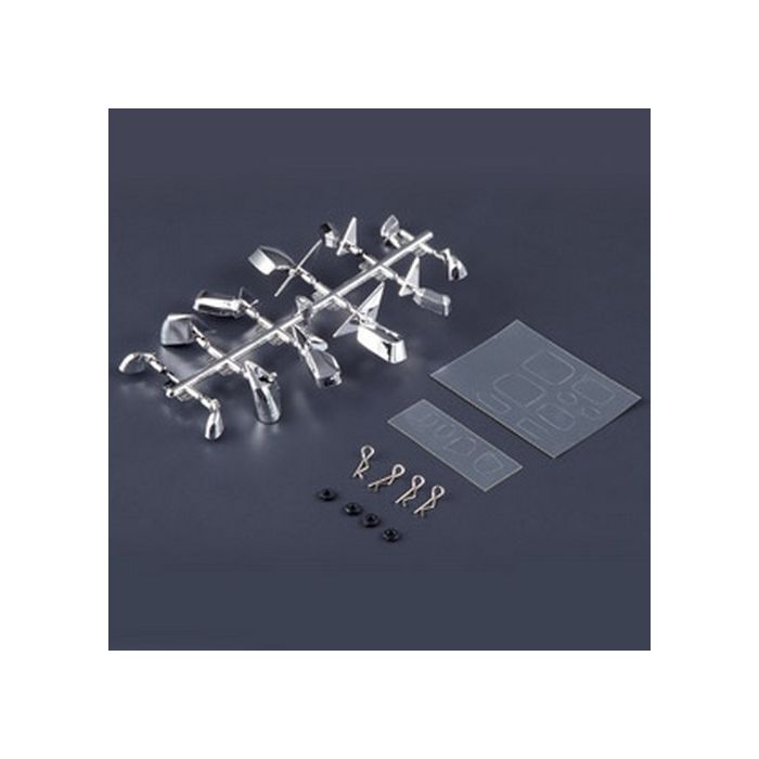 Fastrax RC Scale Model Car Chrome Wing Mirror Set 6 Types