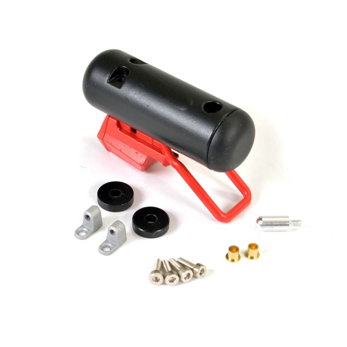 Fastrax RC Scale Model Car Garage Scene Metal Air Compressor Unit - Red/Black