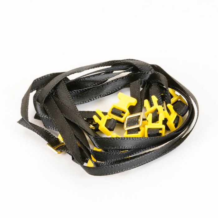 Fastrax Adjustable Luggage Buckle Straps 400mm 5pc-Yellow