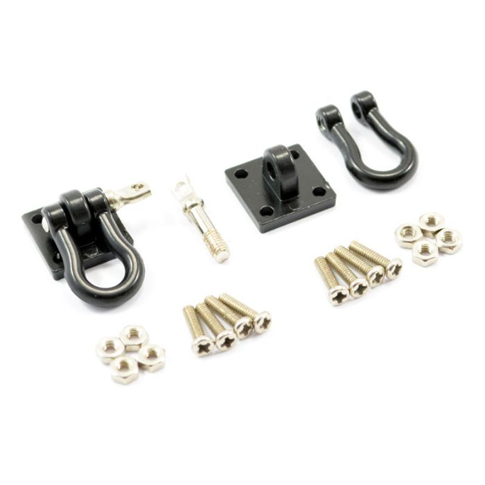 Fastrax RC Scale Model Car Metal Bumper Shackles & Mounting Bracket 2pcs