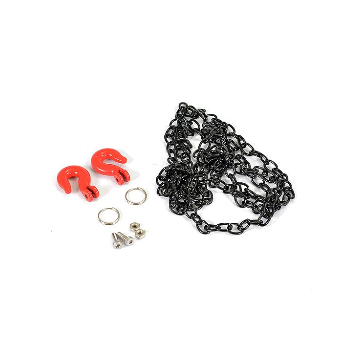 Fastrax RC Scale Model Car Metal Hook & Black Steel Chain Set 800mm