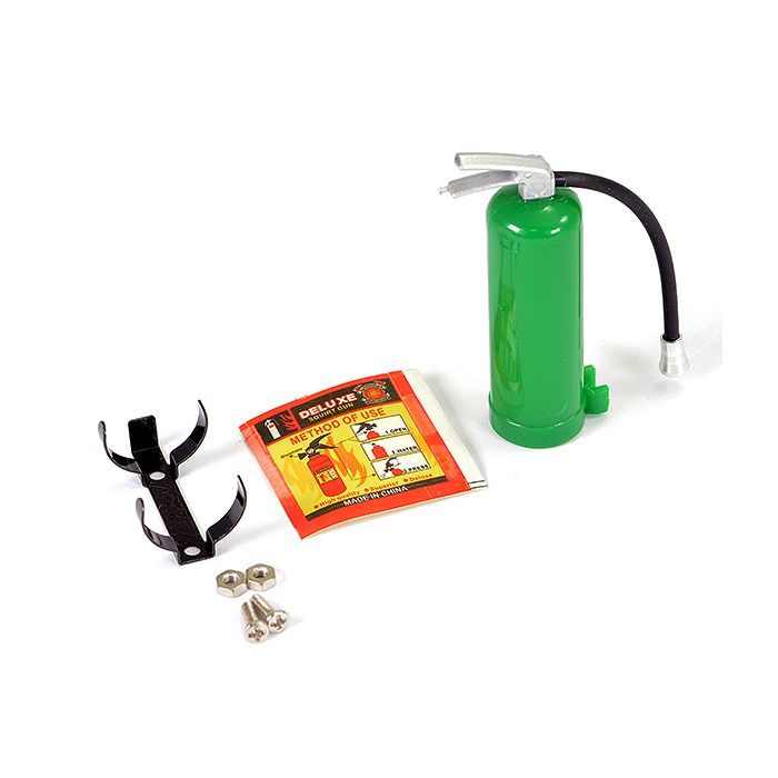 Fastrax RC Scale Model Car Fire Extinguisher & Alloy Mount - Green