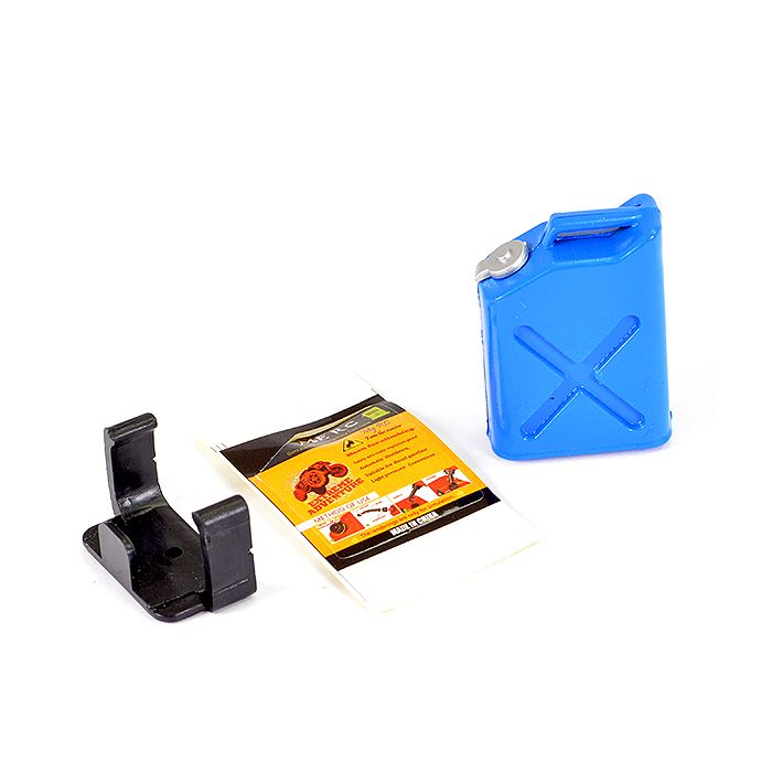 Fastrax RC Scale Model Car Painted Fuel Jerry Can & Mount - Blue