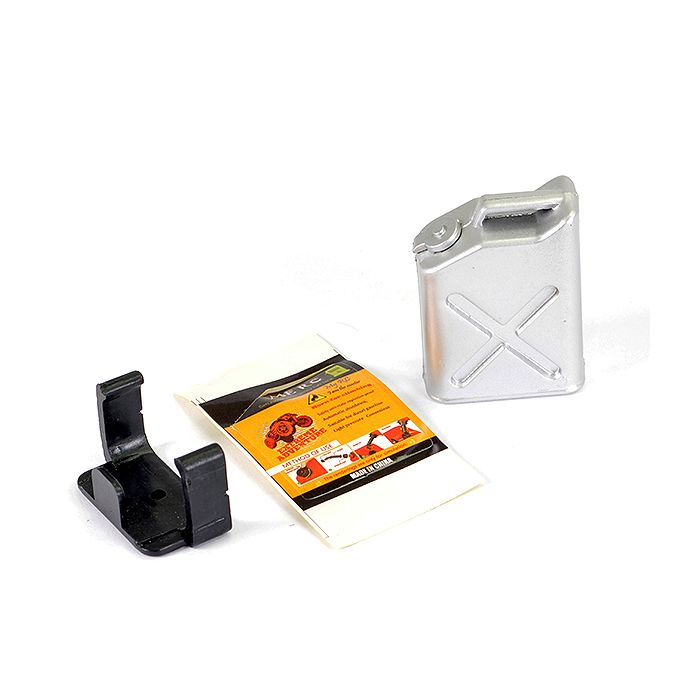 Fastrax RC Scale Model Car Painted Fuel Jerry Can & Mount – Silver