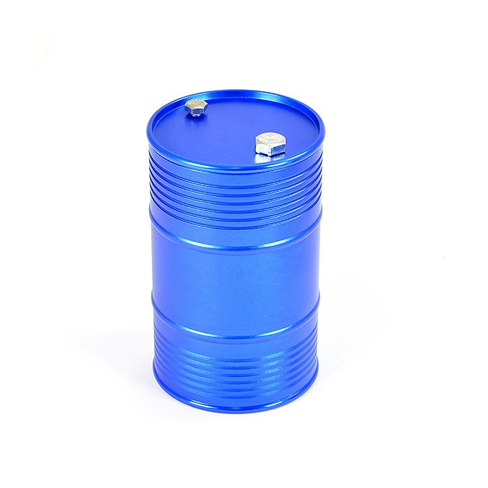 Fastrax RC Scale Model Car Aluminium Anodised Oil Drum W/Removable Lid - Blue