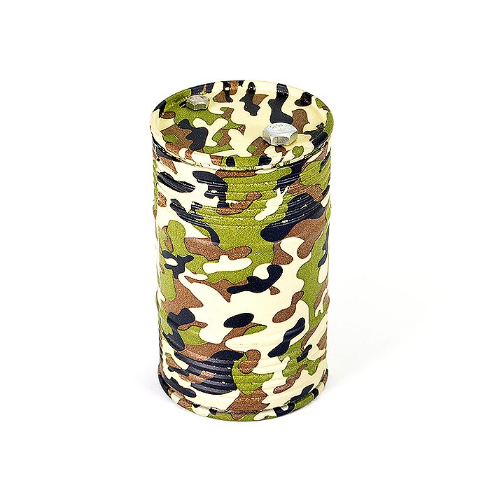 Fastrax RC Scale Model Car Aluminium Anodised Oil Drum W/Removable Lid - Camo