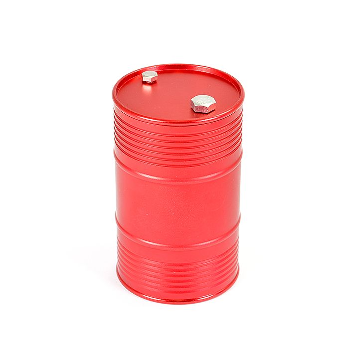 Fastrax RC Scale Model Car Aluminium Anodised Oil Drum W/Removable Lid - Red