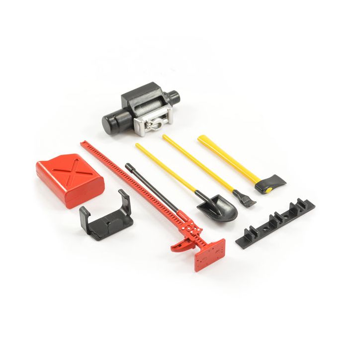 Fastrax RC Scale Model Car Scale 6-Piece Tool Set Red/Yellow Painted