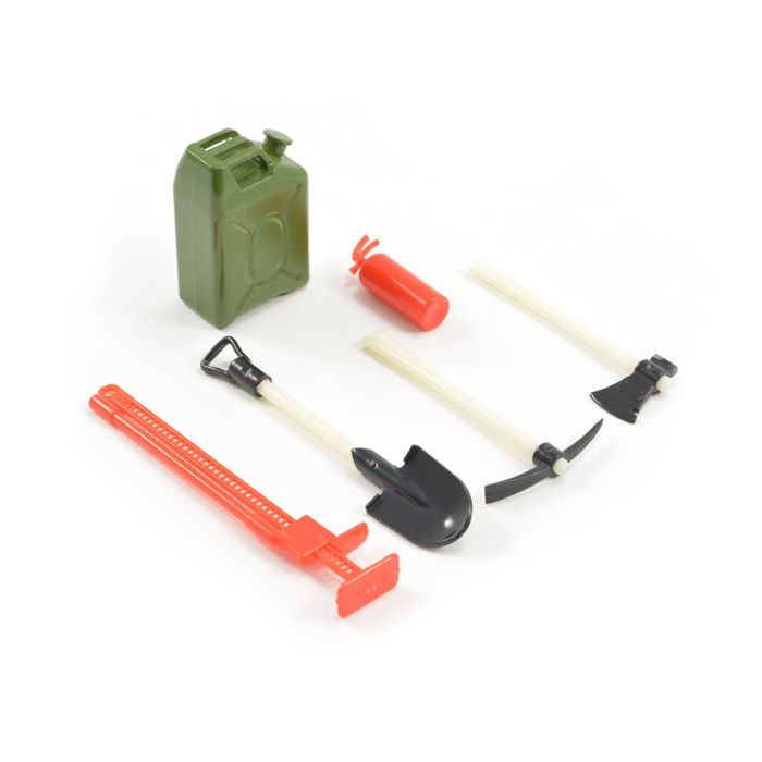 Fastrax RC Scale Model Car Type-B Scale 6-Piece Painted Tool Set