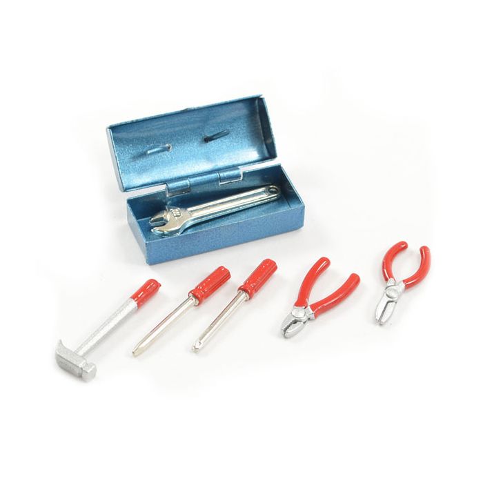 Fastrax RC Scale Model Car Scale Painted Tool Box & 6 Tools