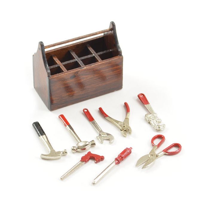 Fastrax RC Scale Model Car Scale Wood Tool Box W/Cast Metal Tools