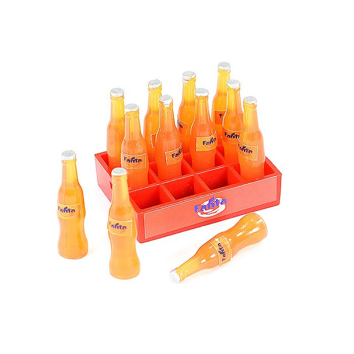 Fastrax RC Scale Model Car Scale Soft Drink Crate W/Bottles Orange Drink